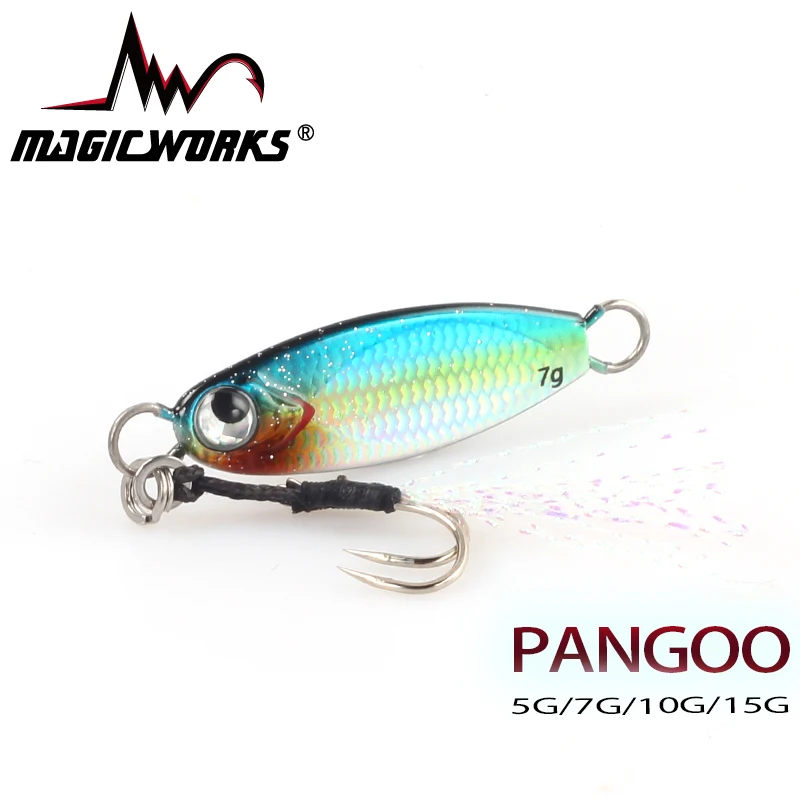 MAGIC WORKS Mini Slow Metal Jig Spoon  5G 7G 10G 15G Artificial Bait Shore Fishing Lure Micro Jigging Super Hard Sea Bass Tackle