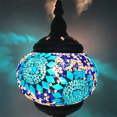Nieuwste Mediterrane Stijl Art Deco Turkse Mozaïek Wandlamp Handgemaakte Mozaïek Glas Romantische Wandlamp