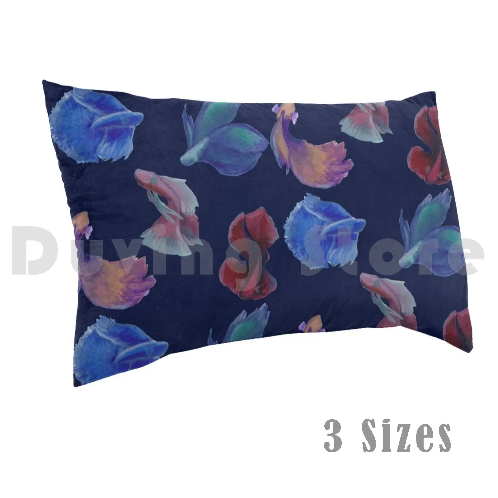 Unique Betta Fish Handpainted Acrylic Art Pillow Case 20*30 Inch Betta Fish Acrylic Painting Surrealism