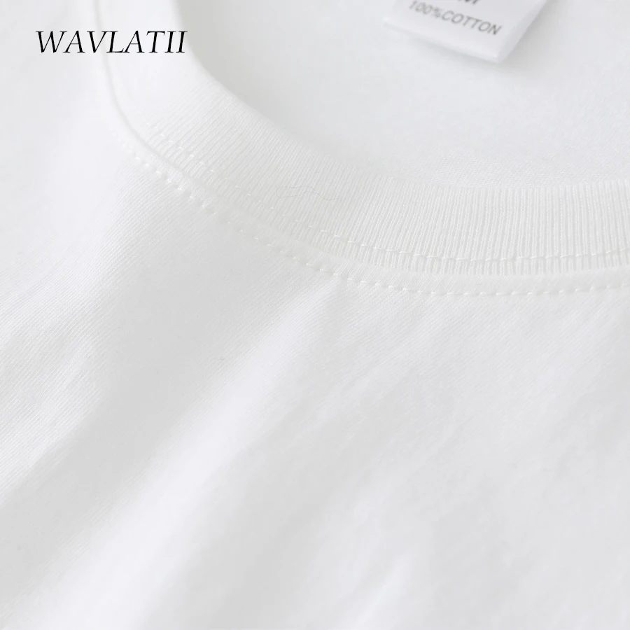 WAVLATII Women New Cotton Long Sleeve Tshirts Lady Print Casual Tees Female Soft Spring Basic Tops WLT2103