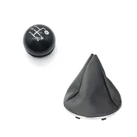 Perilla de palanca de cambios de coche de 5 velocidades y 6 velocidades, bota de cuero para Fiat 500, accesorios de estilo de coche