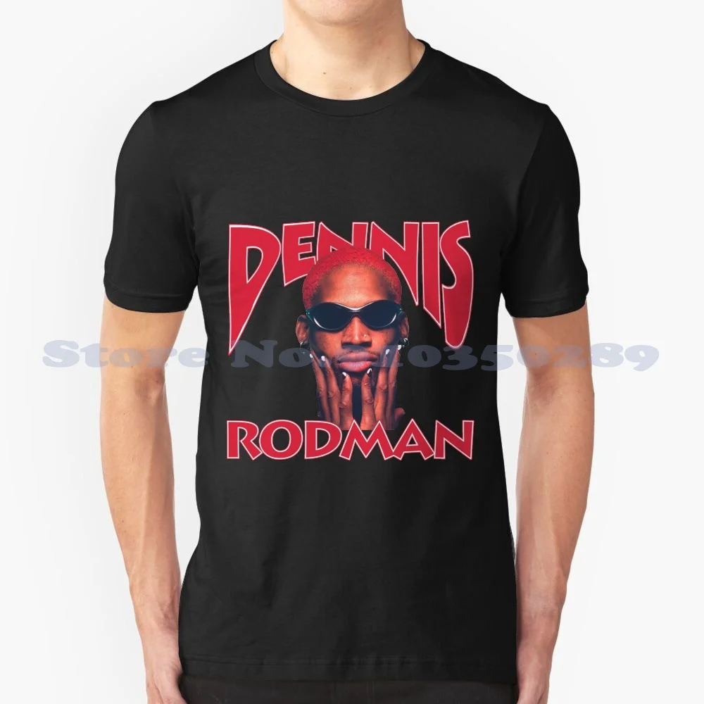 Dennis Rodman Records Cool Design Trendy T-Shirt Tee Dennis Rodman Rodman Pippen Michael The Worm Pistons Bad Boys Legend Hall