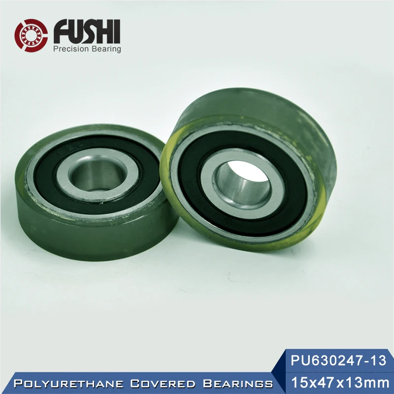 PU 6302 Polyurethane Covered Bearing 15*47*13 mm ( 2 PCS ) Shaft 15mm PU630247-13 Urethane Cover PU6302 Bearings