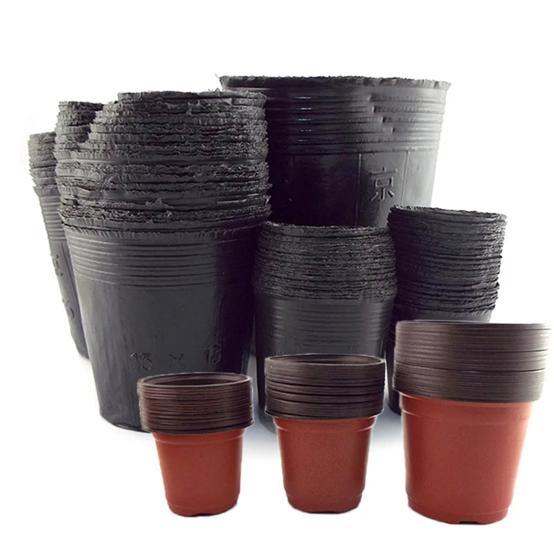 50/100 6/8/12cm plant grow pot gardening Nursery Cups planter Starters garden flower planter plastic pots Herb vegs Home tools