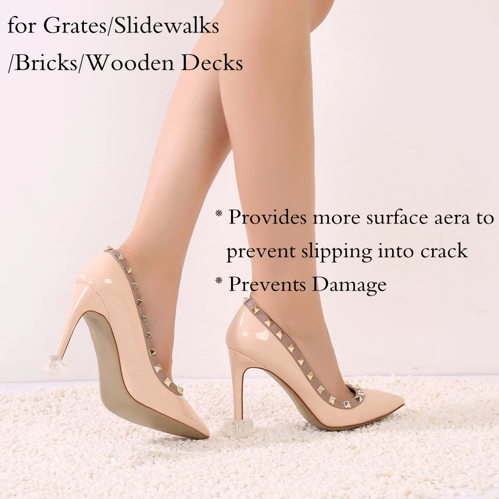 Aohaolee High Heel Stopper Silicone Stiletto Heel Petal Covers Antislip Women shoe Heel Protector For Outdoor Weddings and Party