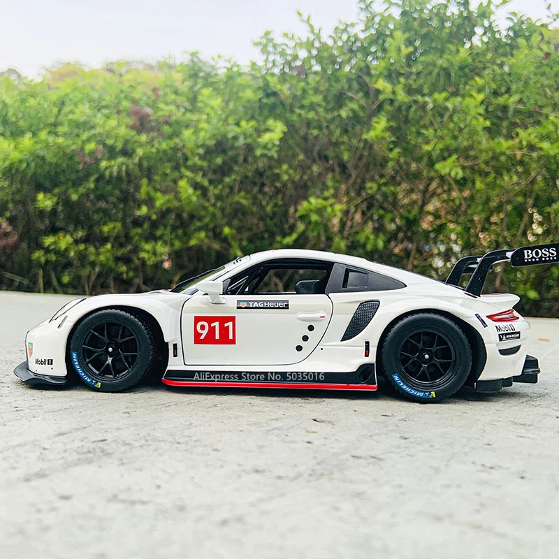 Bburago 1:24 Porsche 911 RSR racing edition die casting alloy car model Art Deco Collection Toy tools gift factory authorization