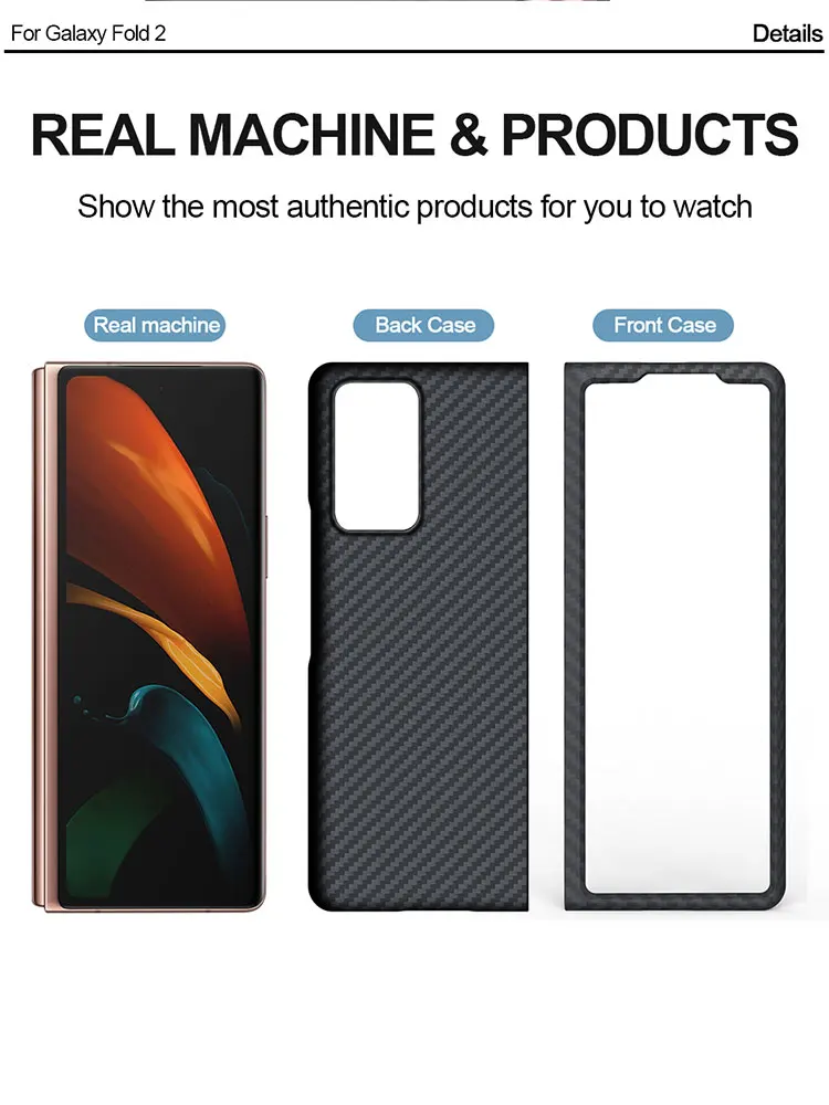 Original Real Carbon Fiber Case For Samsung Galaxy Z Fold 2 Ultra Light And Thin Shockproof Galaxy Z Fold2 5G Cover