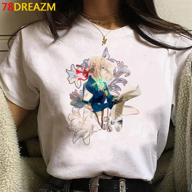 Violet Evergarden t shirt clothes female tumblr vintage grunge harajuku kawaii t-shirt couple clothes graphic tees women