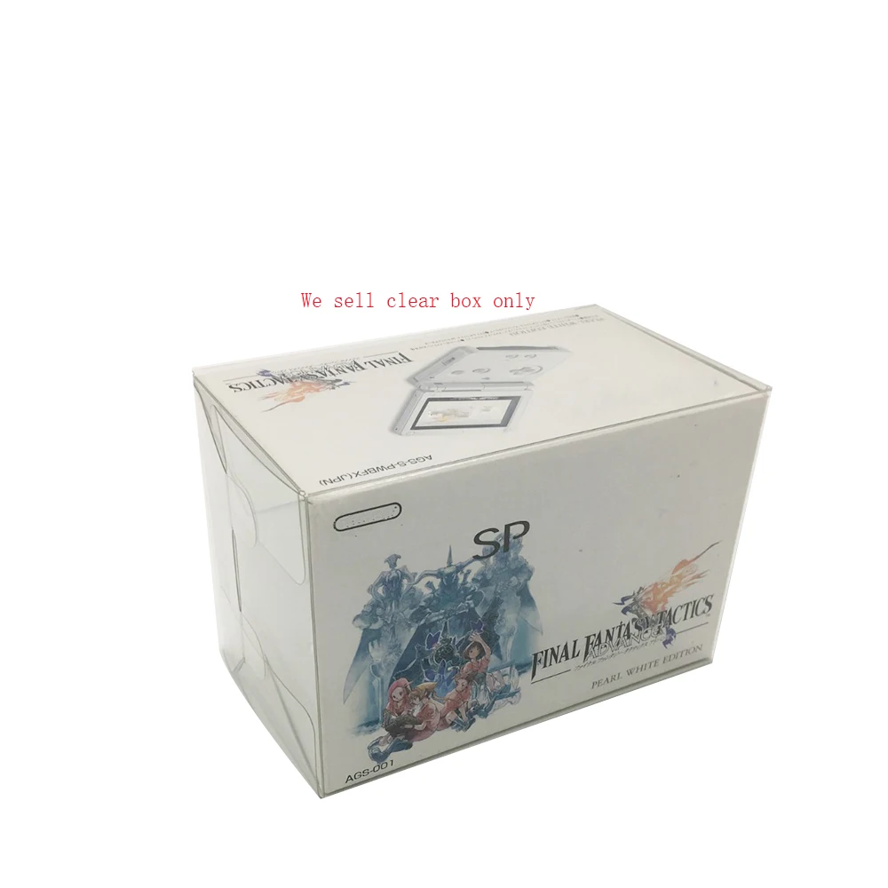 Clear transparent PET box cover For GBA SP  Final Fantasy Limited Edition  Japan   version  storage protection  collection box