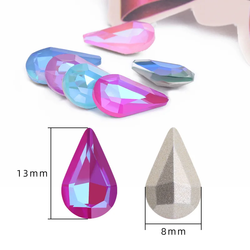 Mix Color Mocha Fluorescent 3D Designs Glass Nail Decor Rhinestones For DIY Manicure Nail Art Stones Decorations