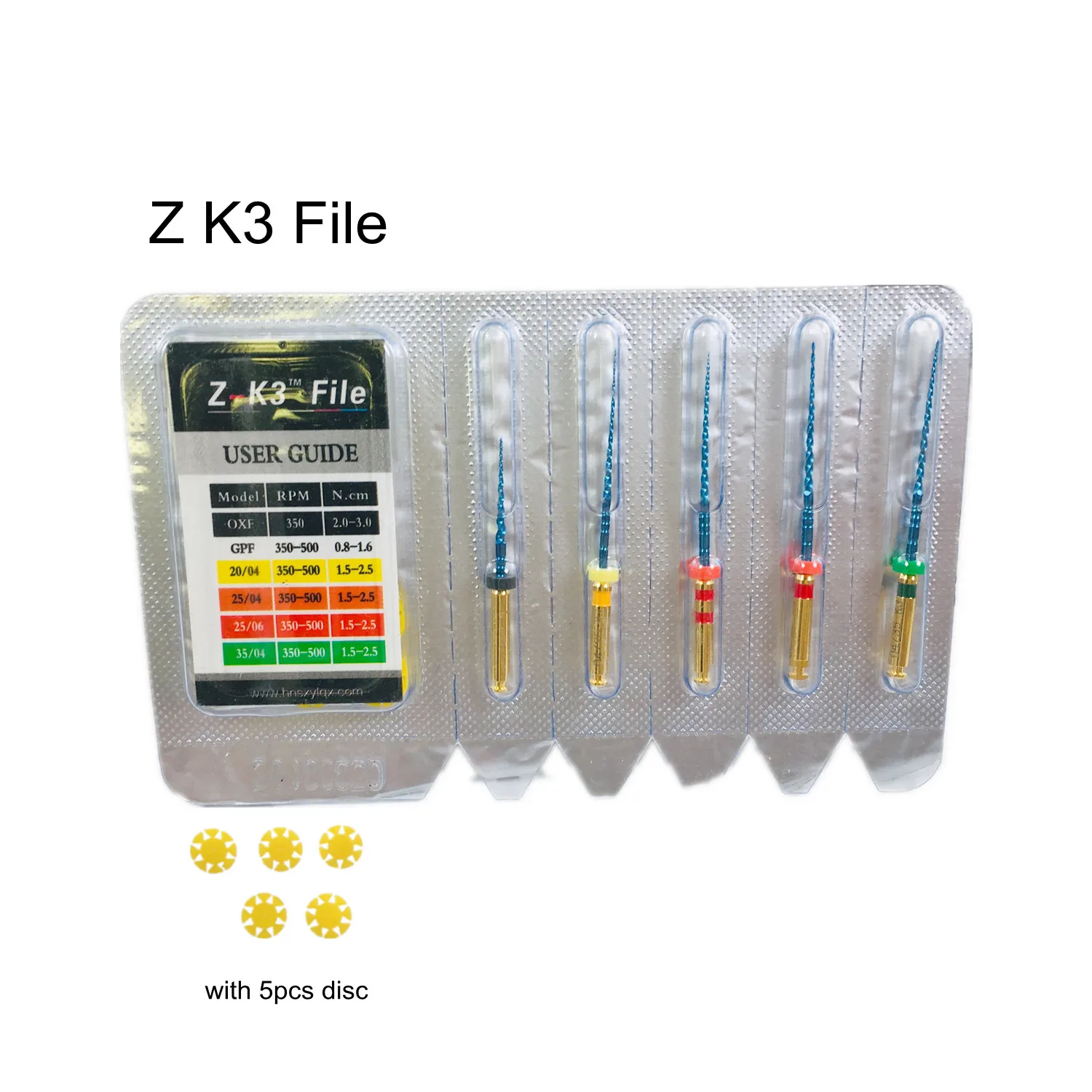 

5pcs/Card Dental Endo File NiTi Hot Memory Files Root Canal Heat Activated Z-K3