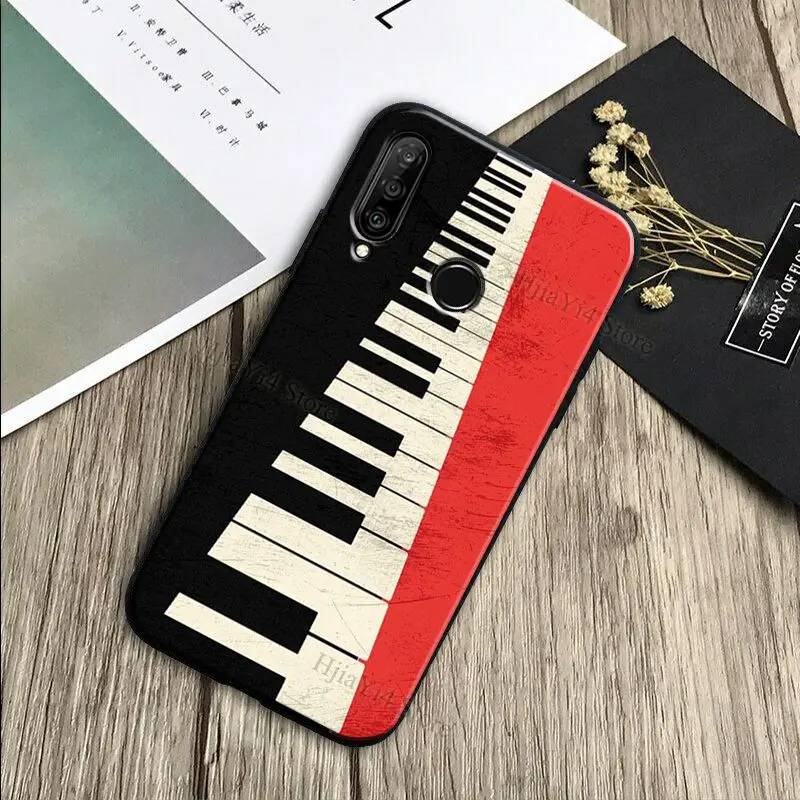 Music Piano Key Case For Huawei P20 Lite P40 P30 Pro Mate 20 Lite P Smart 2019 Z Nova 5T Honor 50 10i 8X 9X