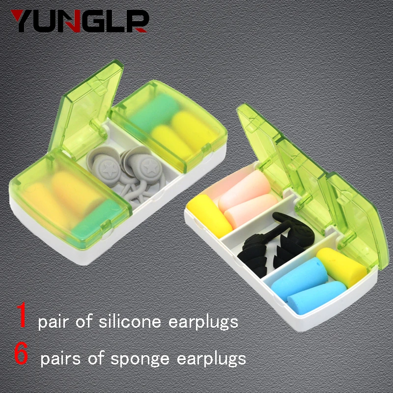 ปลั๊กอุดหูลดเสียงรบกวน Sleep Earplug ป้องกันลดเสียงรบกวนสำหรับปลั๊กโฟม Sleeping เพลง Tapones Oido Ruido ซิลิโคนปลั๊กอุดหู