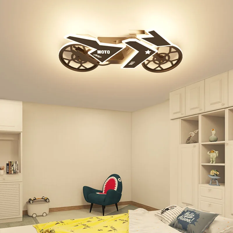 New Motorcycle Cool Machine Ceiling Lamp Personality ceiling ligths Cartoon Boy Bedroom led Lamp Nordic Children\'s Room Lamps