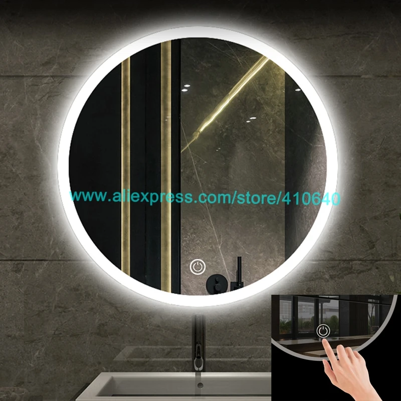 1 Piece Lamp Mirror Touch Dimmer Switch LED Mirror Light Touch Sensor Switch for Home or Hotel Cabinet LED Light Makeup Mirror