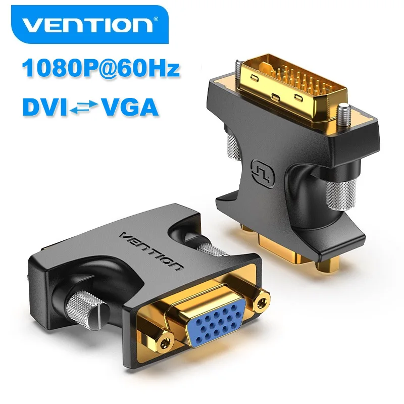Vention DVI إلى VAG محول ثنائي الاتجاه محول DVI 24 + 5 ذكر إلى VGA أنثى كابلات الموصلات للكمبيوتر HDTV العارض