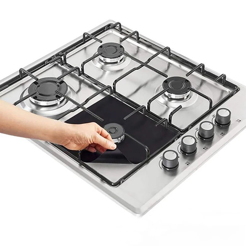 4PC Stove Protector Cover Liner Gas Cooker Protector Gas Stove Stovetop Burner Protector Kitchen Mat Pad Cooker Cookware Cover