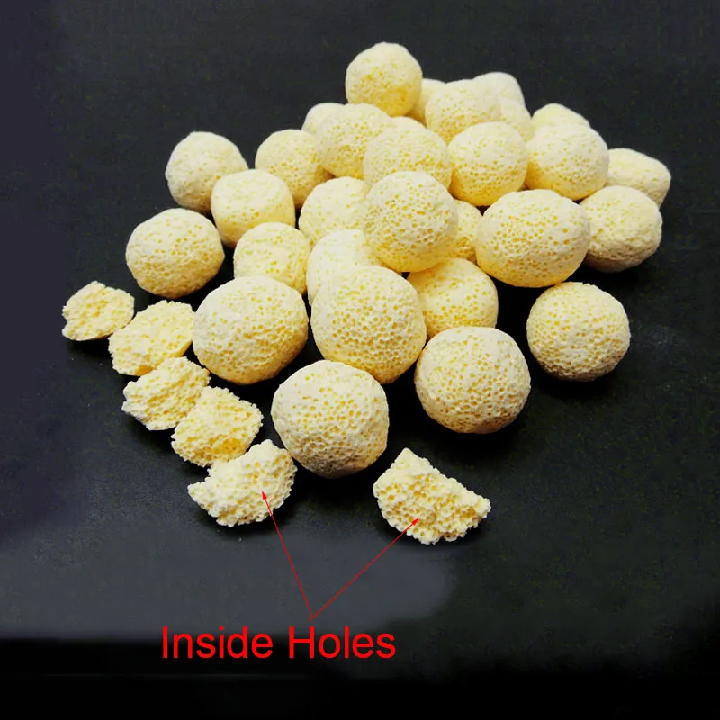 20pcs Biochemical Aquarium Filter Media Ceramic Ball Media Nitrifying Bacteriar Aquarium Water Cleaner Fish Tank Accessories