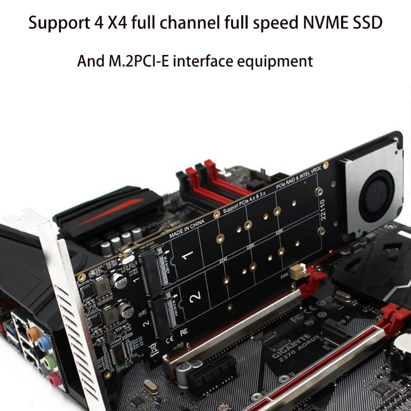 Карта адаптера M.2 NVME на PCIE 2022x16 32Gx4, SSD-адаптер с поддержкой 4,0 22110 2280 2260, преобразователь на рабочий стол PCI-E Express, новинка 2242