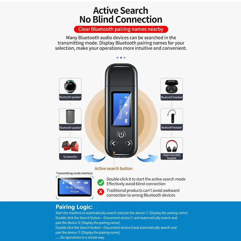 USB Bluetooth 5.0 Đầu Thu Truyền Hình Không Dây Phát Thụ Thể Âm Thanh Cho Xe Máy Tính Màn Hình LCD AUX 3.5MM Hỗ Trợ Thẻ Nhớ