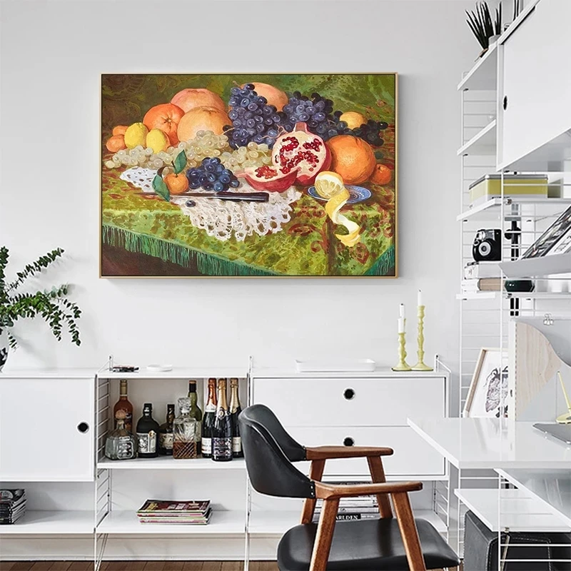 Canvas Painting Art Posters and Prints Wall Art Pictures for Living Room No Frame Nordic Modern Fruit Kitchen Grape Apple
