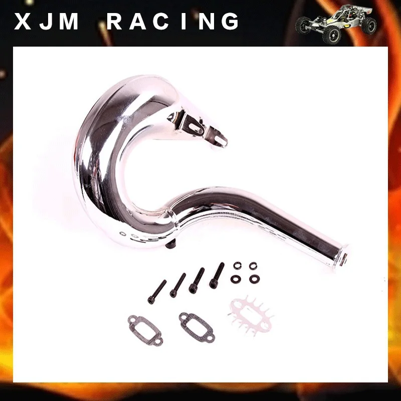 Alloy Exhuast Pipe for 1/5 Hpi Rovan Rofun Kingmotor Baja 5b 5t 5sc Truck Rc Car Parts