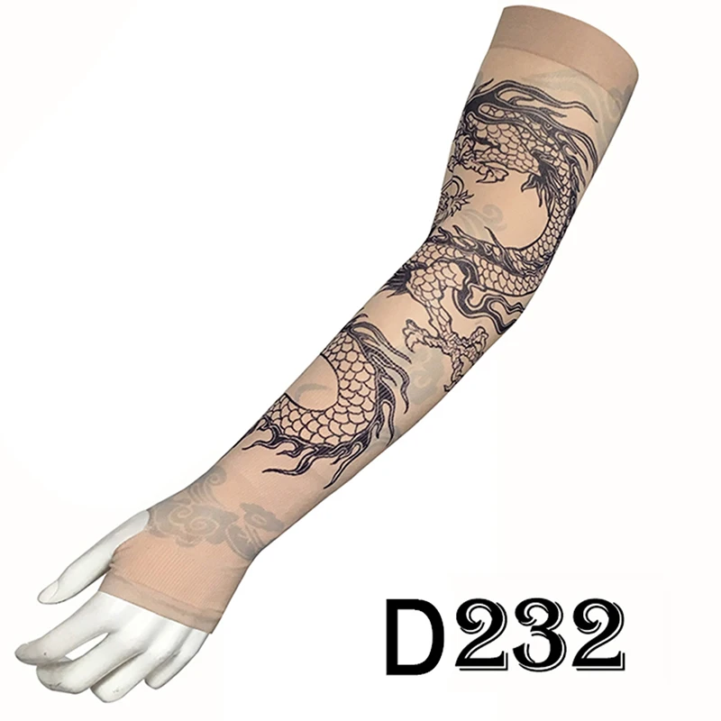 1PCS Fashion Tattoo Sleeves Arm Warmer Unisex UV Protection Arm Sleeve Outdoor Temporary Fake Tattoo Warmer Sleeve