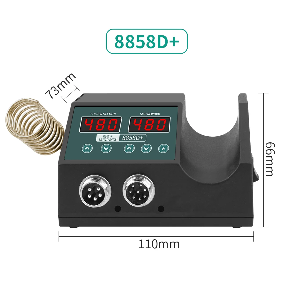 LUXIANZI 2 in 1 Soldering station LCD Digital Display for BGA SMD PCB IC Repair solder tools Hot Air Gun welding rework station