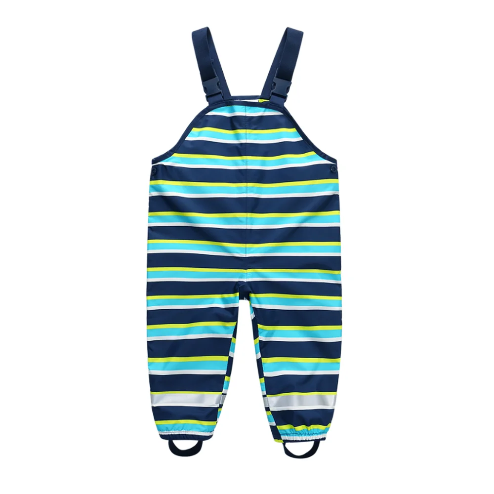 HONEYKING Children Waterproof Rain Pants Baby Jumpsuits Boys Girls Overalls Pants Fashion Kids Overalls