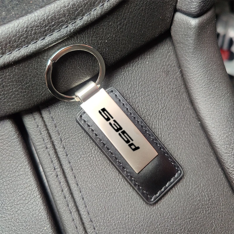 New leather metal car key chain keychain car key ring for BMW E12 E28S E28 E60 E61 E70 F07 F10 car Accessories car styling