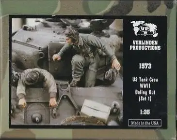 1/35 الحرب العالمية الثانية طاقم الدبابات الأمريكية "Bailing Out" مجموعة 1 (2 شخصيات/مجموعة من الراتنج) VERLINDEN # 1573 غير مجمعة وغير ملونة