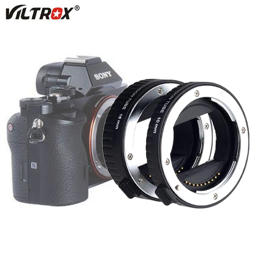 Viltrox DG-NEX Auto Focus Macro Extension Tube 10mm 16mm Lens Adapter Ring for Sony Camera E Mount A7 A7R A7S NEX7 A6000 A6300