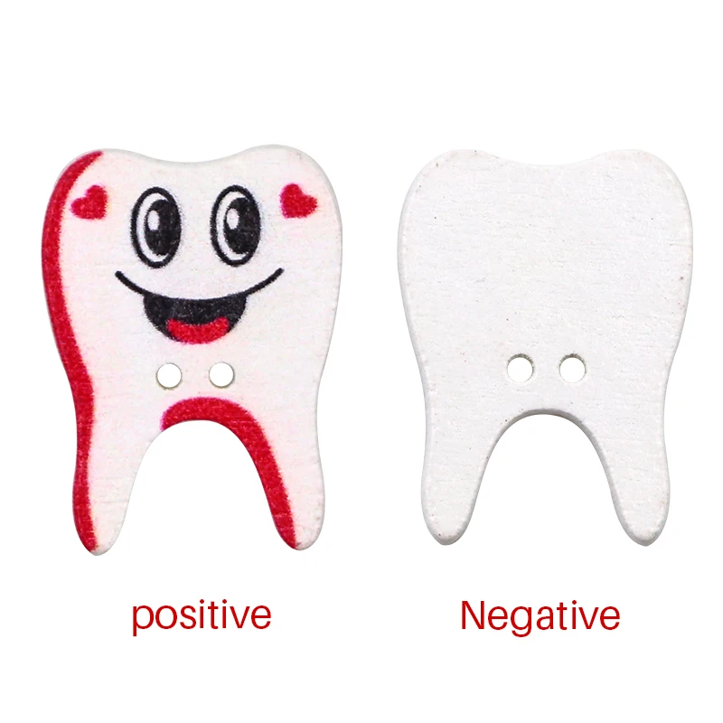 50pcs Dental Gift Tooth Shape Buttons Dentist Teeth Shape Sewing Scrapbooking Accessories Adornment Decoration Molar Badge