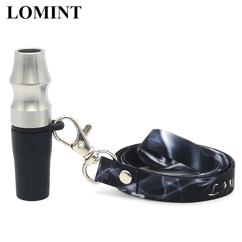 LOMINT High Quality Stainless Steel Aluminum Alloy Hookah Mouthpieces Shisha Mouth Tips With Conical Silicone LM-M046