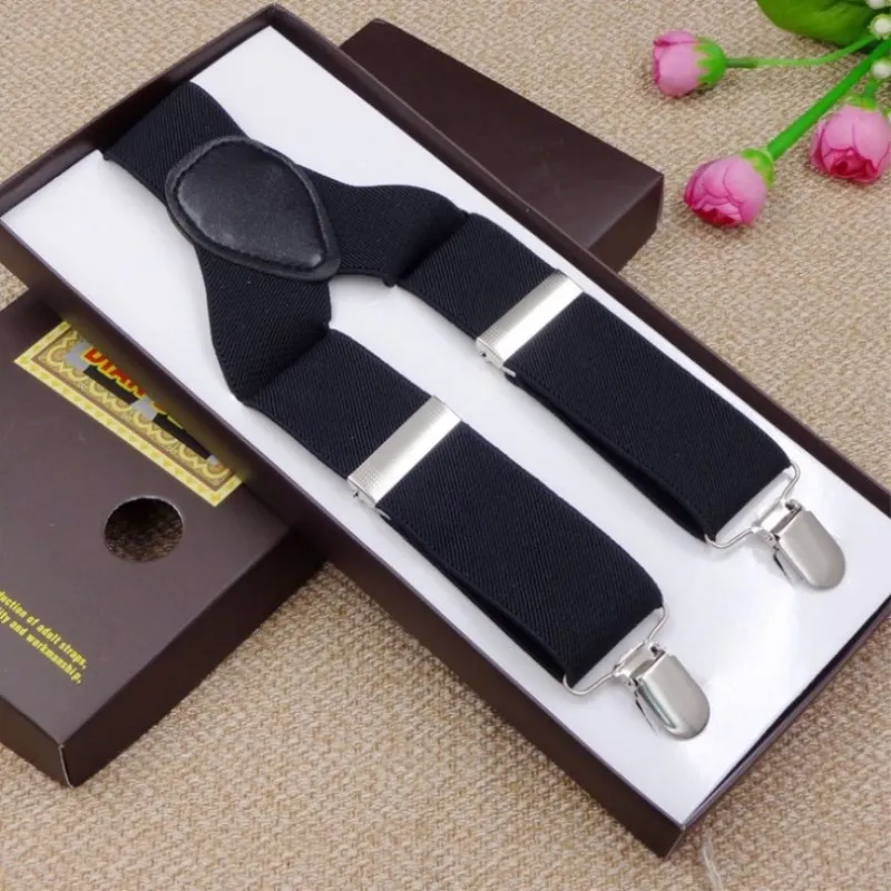 Fashion Men Non-slip 3Clip Strap suspenders High Quality Adjust Male Suit Suspenders Daily Decorations Gift For Father Men Male