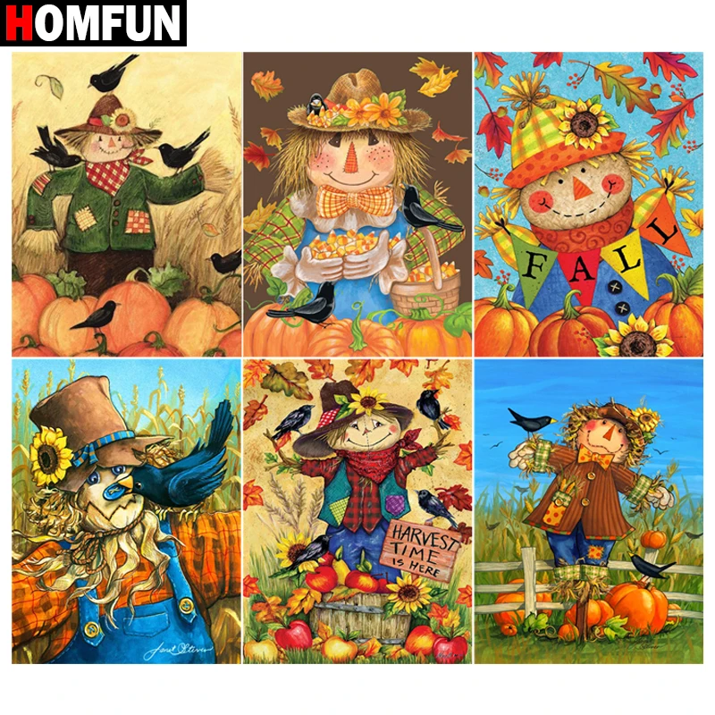 HOMFUN 5D Diamond Painting Full Drill Diamond Embroidery 