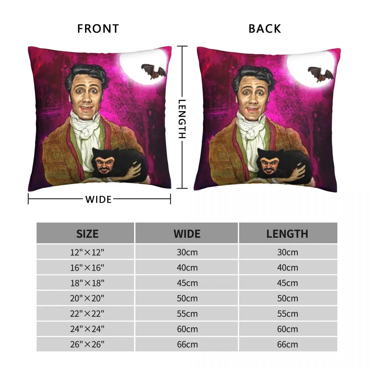 Vampstyle What We Do In The Shadows Square Pillowcase Polyester Linen Velvet Zip Decor Pillow Case Home Cushion Cover 18