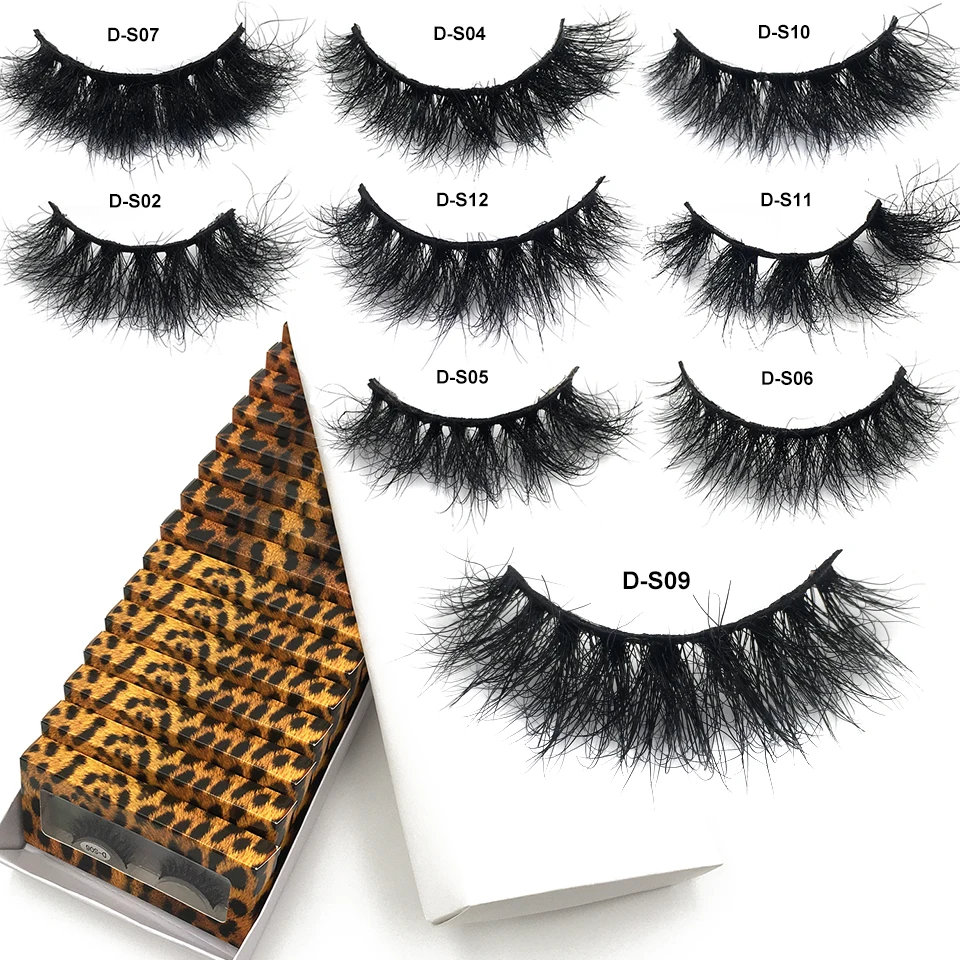 RED SIREN Fluffy Mink Lashes Wholesale 10-50 Pairs / Bulk Real Mink Eyelash Soft Messy Natural Eyelashes Makeup Mink Eyelashes