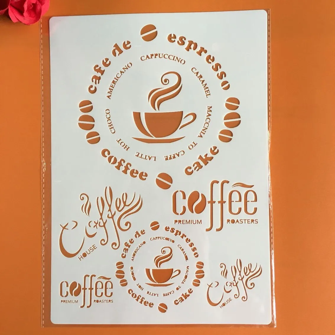 

A4 29 * 21cm coffee DIY Stencils Wall Painting Scrapbook Coloring Embossing Album Decorative Paper Card Template,wall