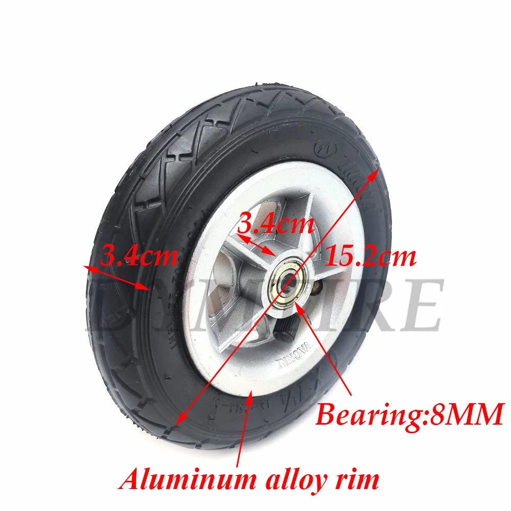 6 Inch Pneumatic Wheel 6x1 1/4 Tire Inner Tube Outer Tyre for Wheelchair Gas Mini Electric Scooter Accessory