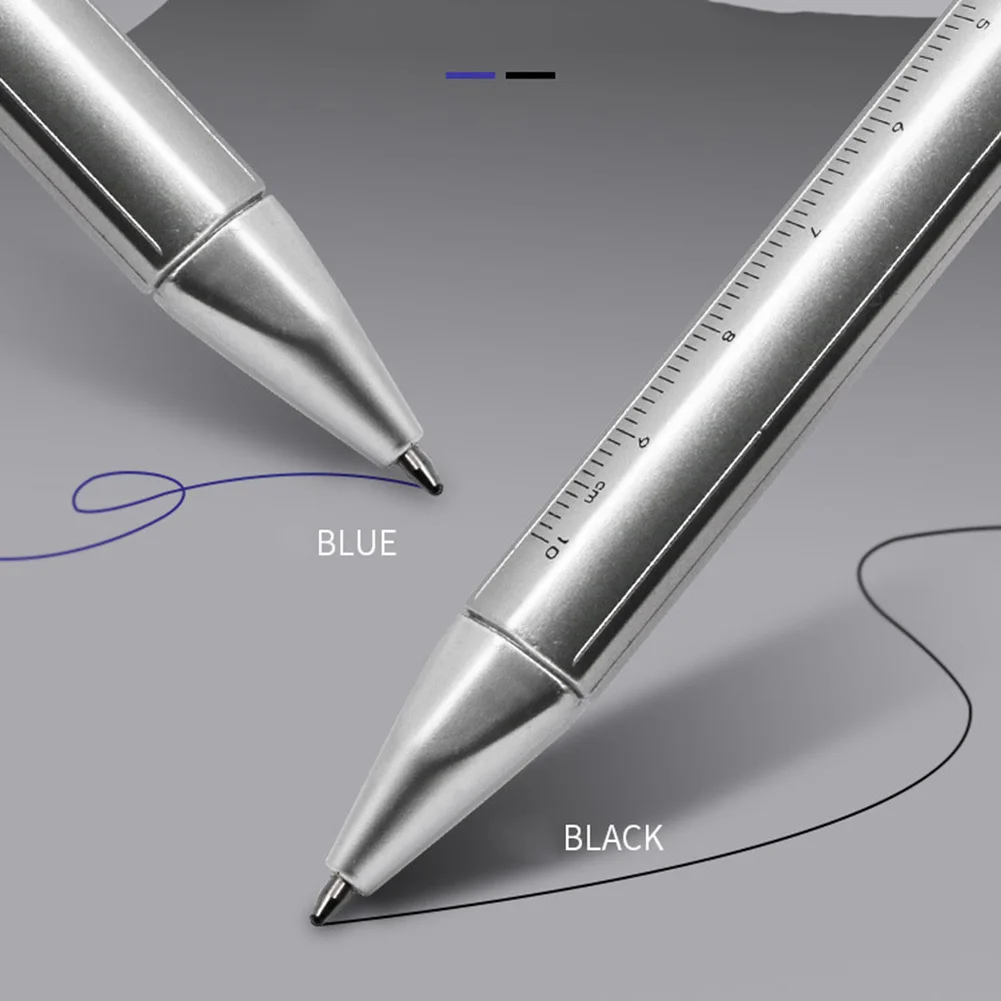 Penna a corsoio penna a sfera con rullo di inchiostro Gel blu nero multifunzione strumenti di marcatura per la misurazione della lavorazione del legno