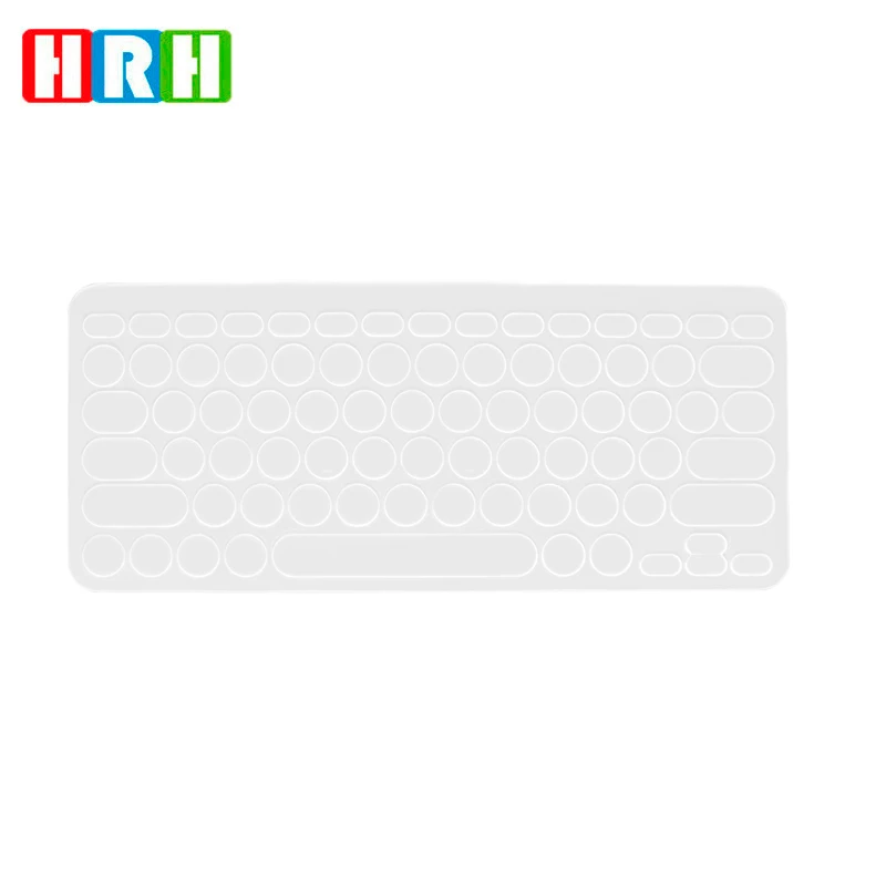 

HRH White Color Keyboard Covers Keypad Laptop Skin Protector Protective Film For Logitech K380