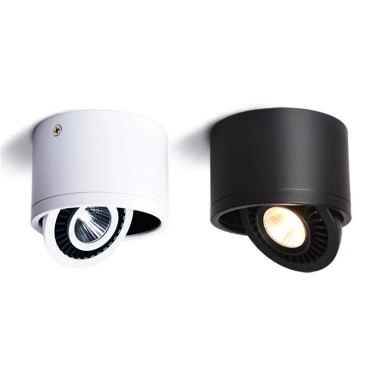 

New 360 degree Rotating COB LED Downlight 15W 10W 7W Warm Cold white Spot Led Light Surface Mounted Ceiling Lamp