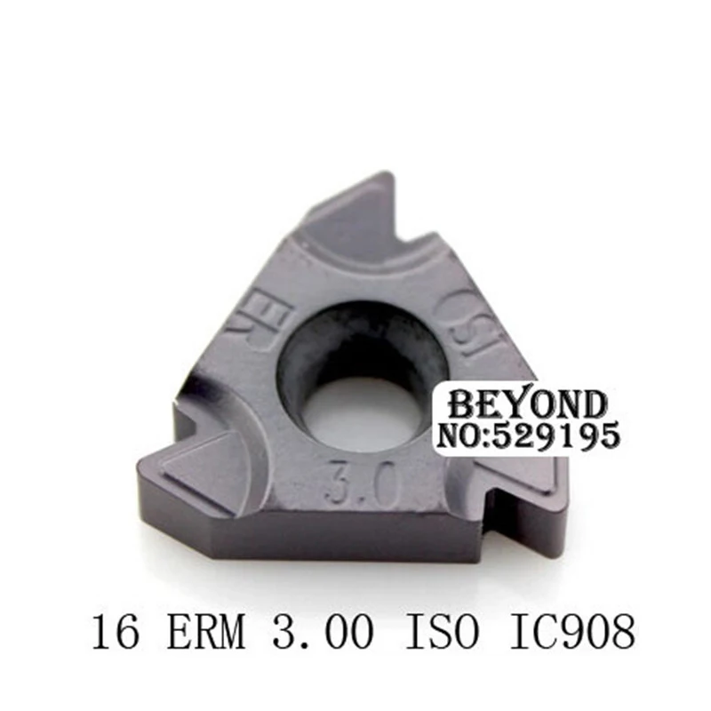 

Original 10pcs 16ER 16 ERM 3.00 ISO IC908 16 ER Carbide Inserts Lathe Tools CNC Cutter Turning Tool utensili tornio