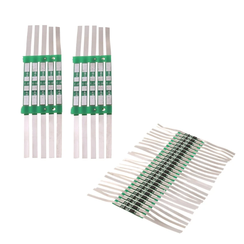 10pcs/set 3.7V 3A BMS Protection Board for 1S 18650 Lithium Battery Over Charge Protective Plat Cell Kit with Solder Belt