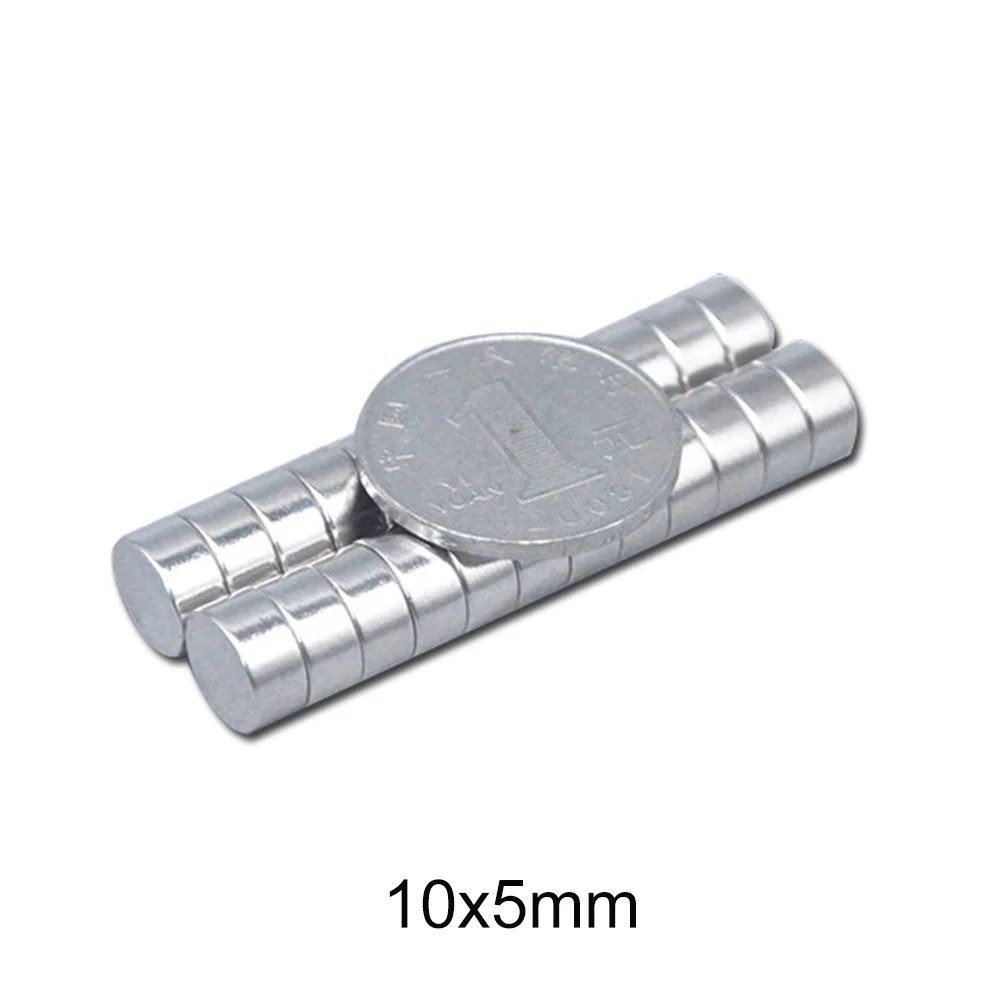 10/20/30/50/100/150PCS 10x5 mm Powerful Neodymium Magnet 10mmx5mm Search Diameter Disc Magnet 10x5mm Round Magnets 10*5