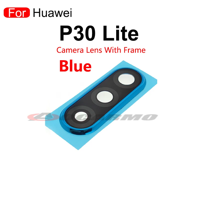 Rear Camera Glass Lens With Back Cover Frame Holder and Sticker Adhesive For Huawei P30 Pro P30 Lite Replacement Part