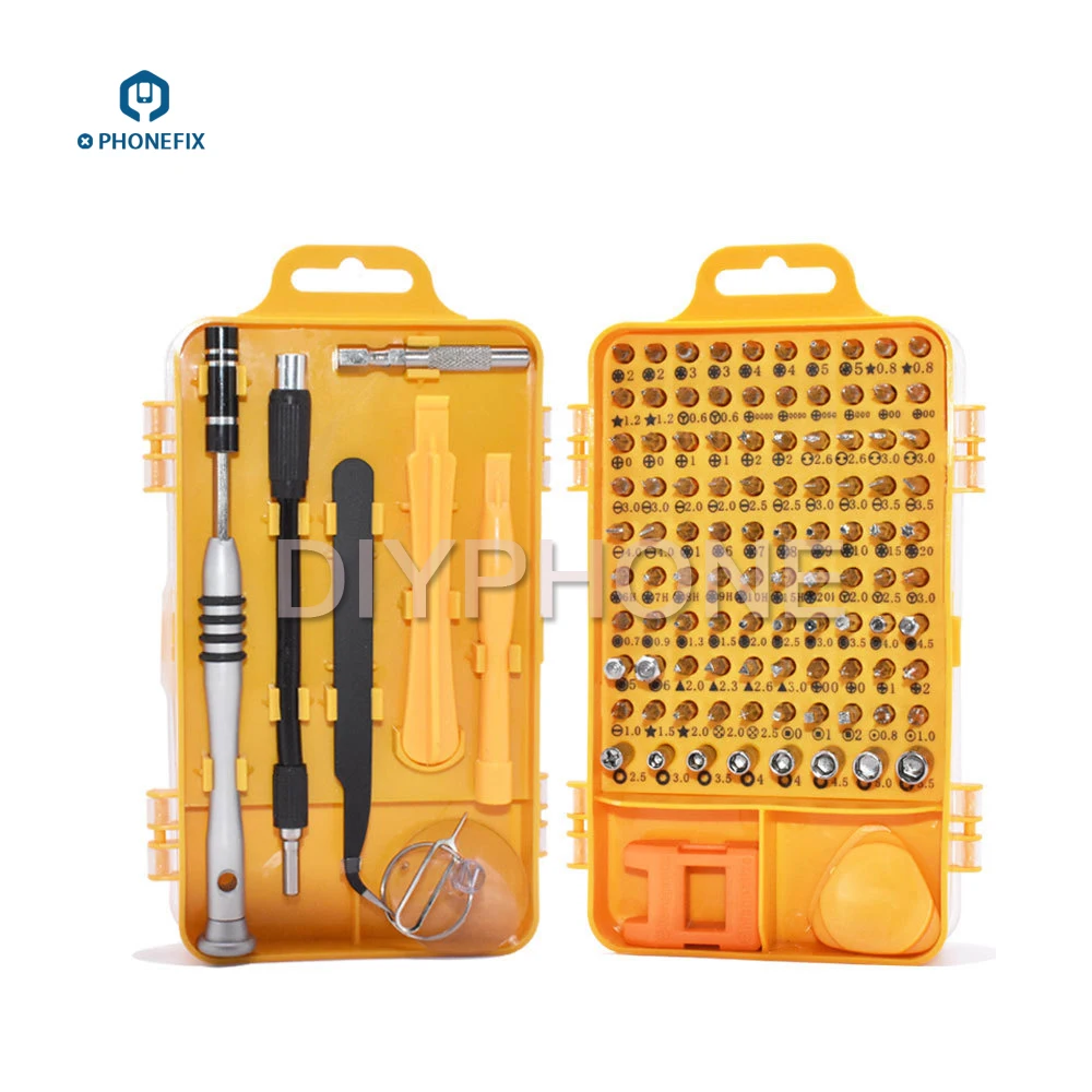 Conjunto de chaves de fenda 110 em 1, kit de ferramentas de precisão, conjunto de pontas de chave de fenda, multifuncional, reparo de celular, ferramentas manuais