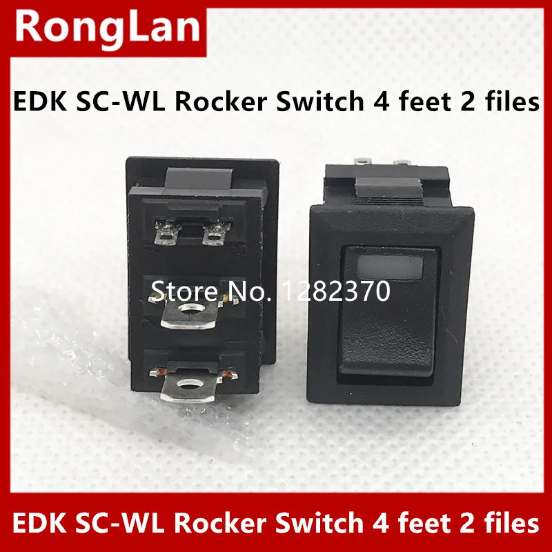 

[SA] Japan's imports of EDK SC-WL Rocker Switch 3A250V 5A125V 4 feet 2 files illuminated rocker switch --20PCS/LOT