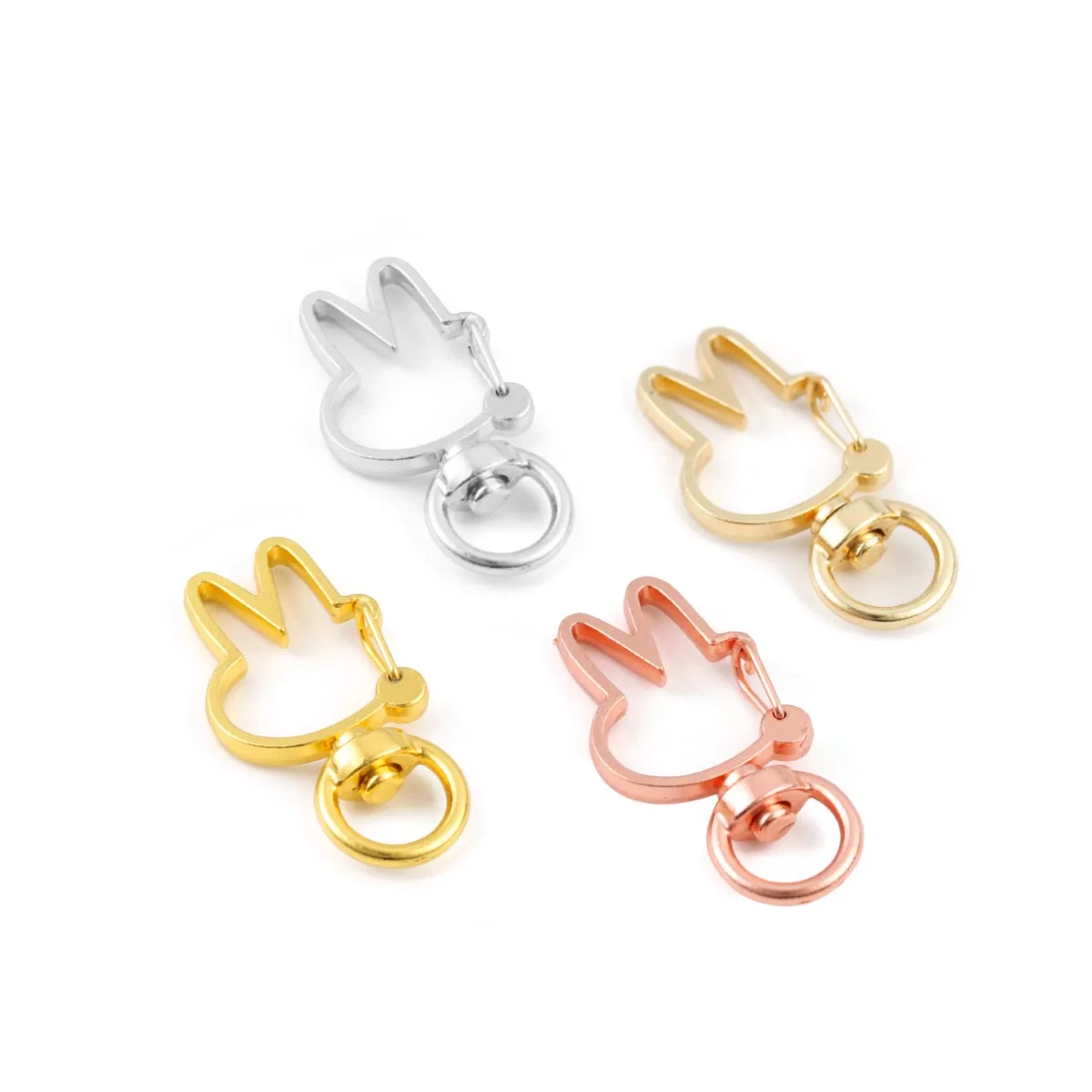 10pcs New Cute Moon Star Heart Cat Animal Flower Hollow Key Chain Key Ring keychain DIY Accessories Lobster Clasp Wholesale